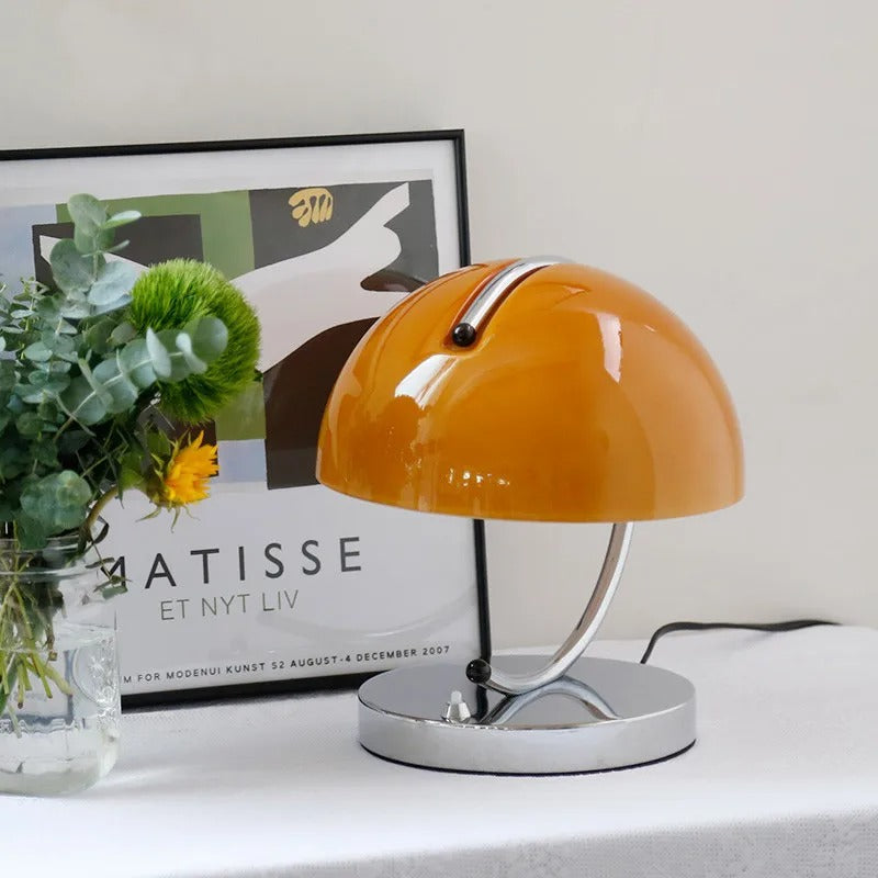 Danish Design Glass Desk Lamp - Modern Mushroom Shaped Lighting NALANI