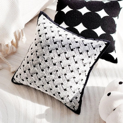 Vintage Patchwork Pillow Cover Cream Brown Eco Friendly G 45x45cm NALANI