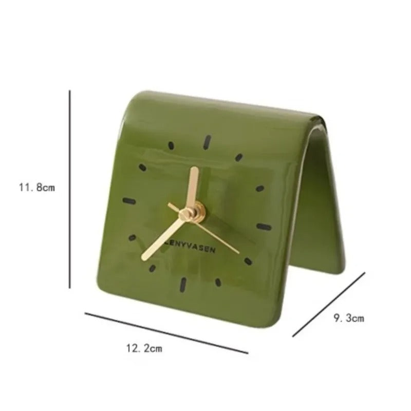 Handcrafted Ceramic Desk Clock For Modern Minimalist Decor NALANI