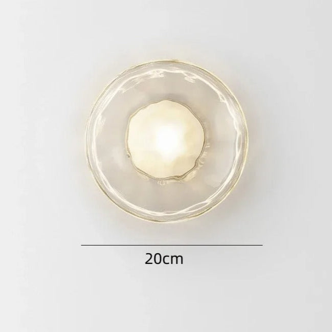 Nordic Glass Wall Lamp With Metal Body For Ambient Lighting A-Clear glass NALANI
