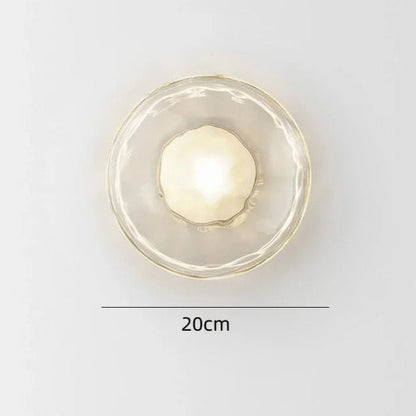 Nordic Glass Wall Lamp With Metal Body For Ambient Lighting A-Clear glass NALANI