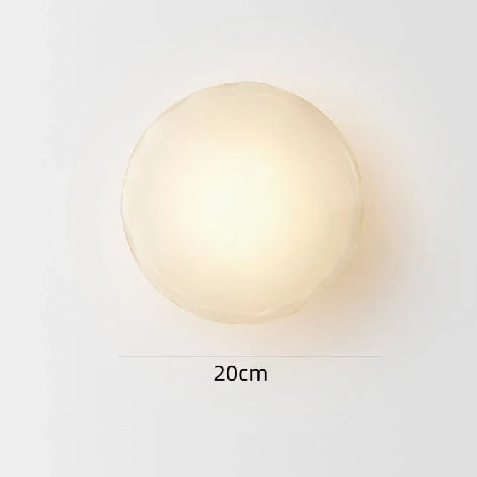 Nordic Glass Wall Lamp With Metal Body For Ambient Lighting A-Frosted White glass NALANI