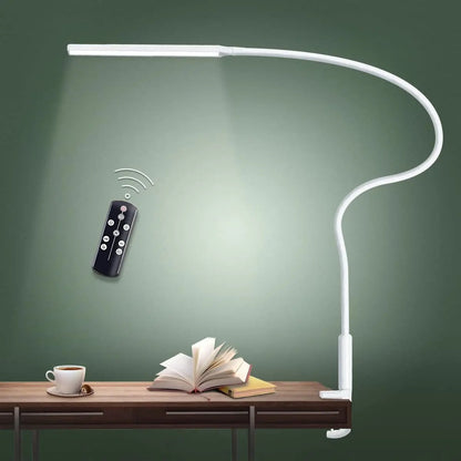 Adjustable LED Desk Lamp With USB Clamp And 3 Temp Modes White with remote NALANI