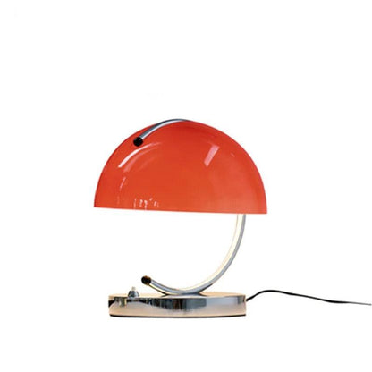 Danish Design Glass Desk Lamp - Modern Mushroom Shaped Lighting Red NALANI