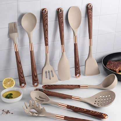 Silicone Kitchen Utensil Set 10 Pieces Nonstick Durable NALANI