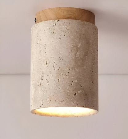 Marble & Wood Flush Mount Spotlight for Elegant Lighting Beige 11 cm x 16 cm (4.3 in x 6.3 in) NaLani