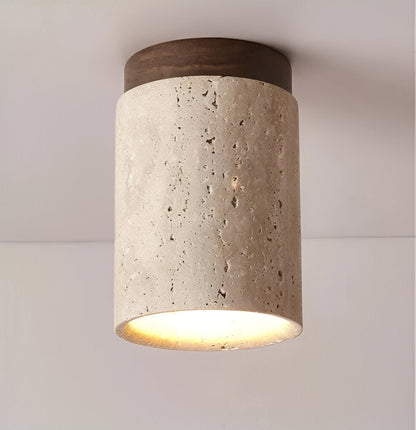 Marble & Wood Flush Mount Spotlight for Elegant Lighting Brown 11 cm x 16 cm (4.3 in x 6.3 in) NaLani