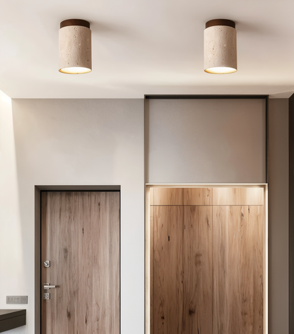 Marble & Wood Flush Mount Spotlight for Elegant Lighting NaLani