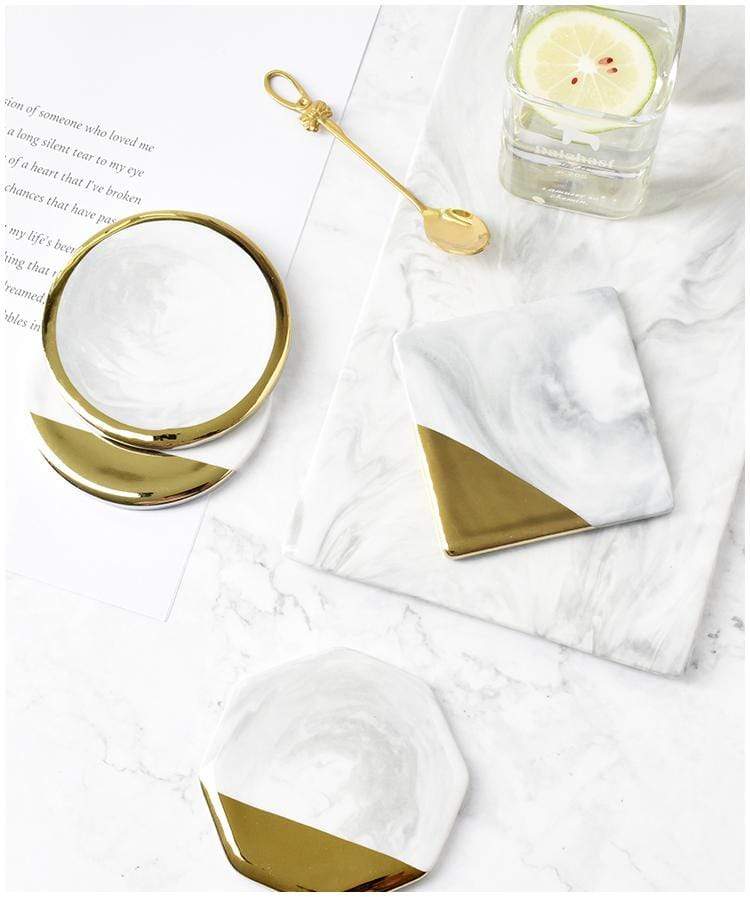 Elegant Marble Coaster For Dining Tables And Mugs Daily NALANI