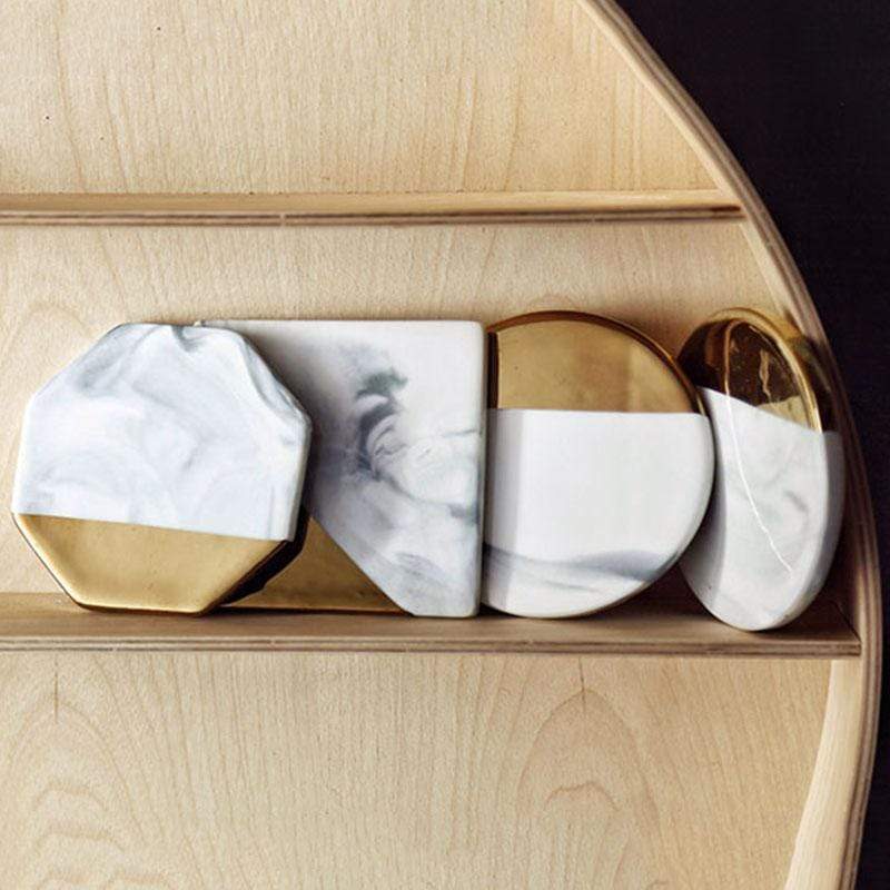 Elegant Marble Coaster For Dining Tables And Mugs Daily NALANI