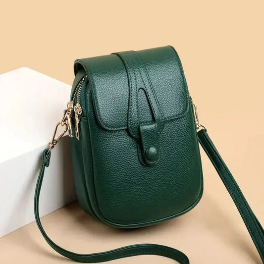 Retro Vegan Leather Small Shoulder Bag For Women Everyday Green NALANI