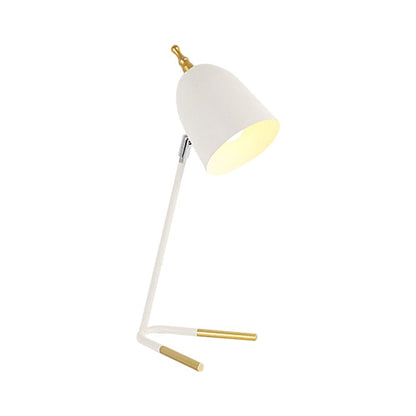 Metal Table Lamp with Dome Shade and V-Shaped Base for Modern Decor NaLani