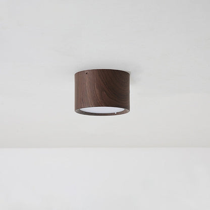 Mini Column LED Ceiling Light for Dining Room and Living Room Brown ∅ 5.5″ x H 3.1″ D14cm*H8cm NaLani
