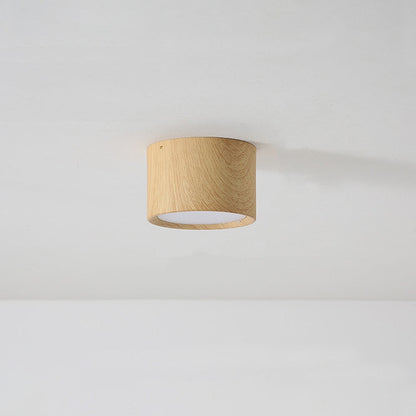 Mini Column LED Ceiling Light for Dining Room and Living Room Wood ∅ 5.5″ x H 3.1″ D14cm*H8cm NaLani