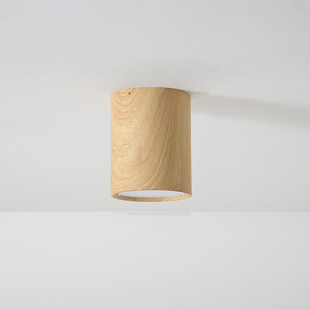 Mini Column LED Ceiling Light for Dining Room and Living Room Wood ∅ 5.5″ x H 5.9″ D14cm*H15cm NALANI