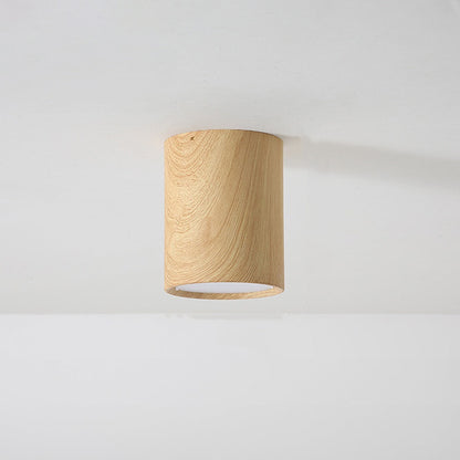 Mini Column LED Ceiling Light for Dining Room and Living Room Wood ∅ 5.5″ x H 5.9″ D14cm*H15cm NaLani