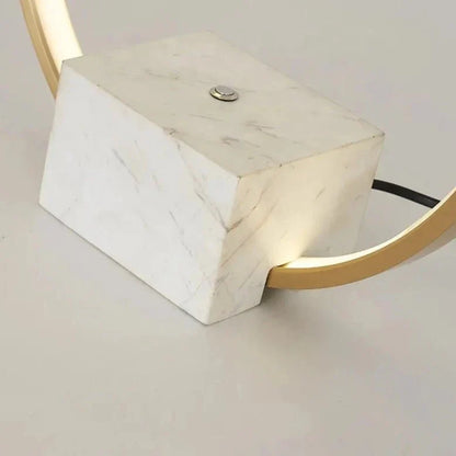 Minimalistic Ambient Copper Marble Lamp - White Gold NaLani