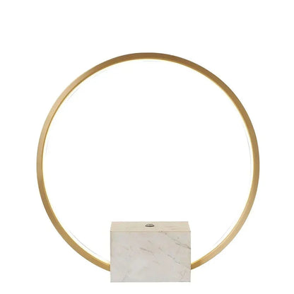 Minimalistic Ambient Copper Marble Lamp - White Gold NaLani