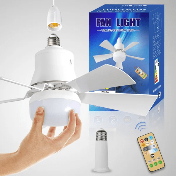 2 In 1 Portable Ceiling Fan And Light With Remote Control - Nalani - UK Fashion Clothing and Decor