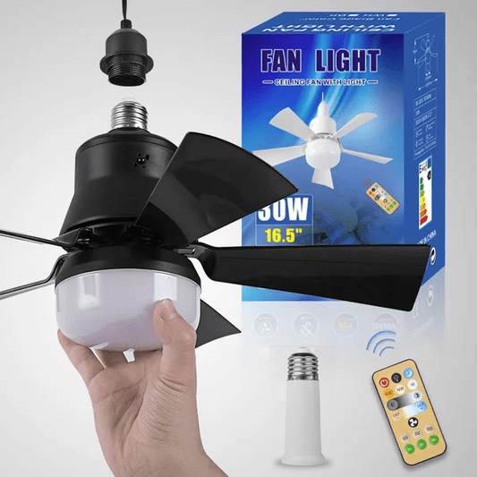 2 In 1 Portable Ceiling Fan And Light With Remote Control - Nalani - UK Fashion Clothing and Decor