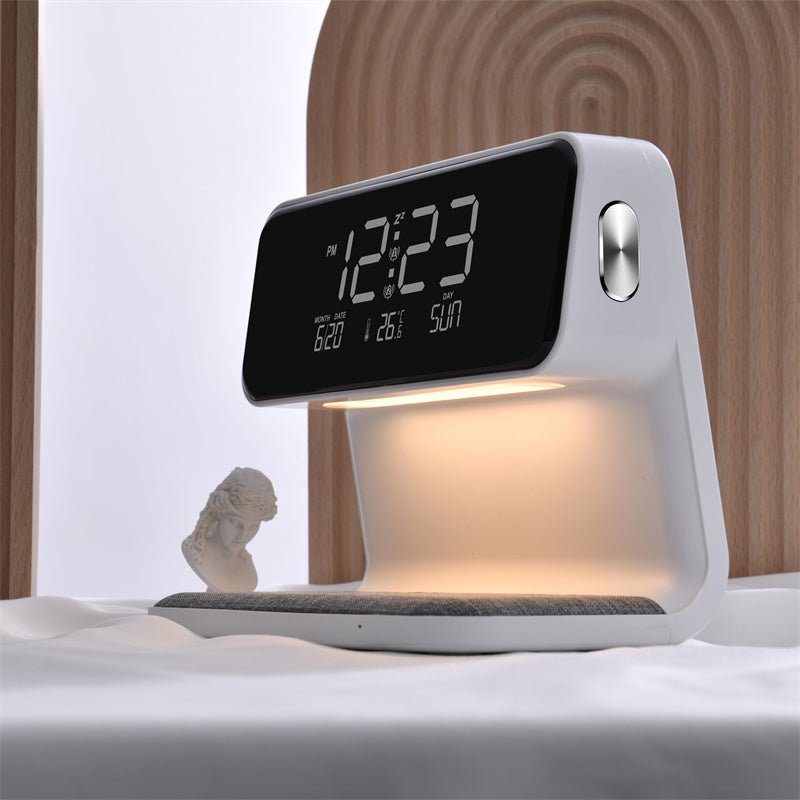 3 in 1 Bed Lamp With Wireless Charger And LCD Alarm Clock - Nalani - UK Fashion Clothing and Decor