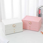 3-Tier Leather Jewellery Box - Multilayer Organiser with Drawers - Nalani - Fashion Clothing and Decor