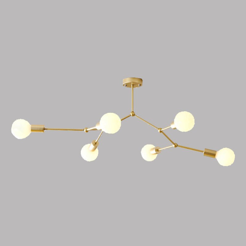 6 Light Branch Chandelier Modern Glass Shade Living Room - Nalani - UK Fashion Clothing and Decor