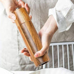 Acacia Wood Salt And Pepper Mills With Ceramic Grinder - Nalani - UK Fashion Clothing and Decor