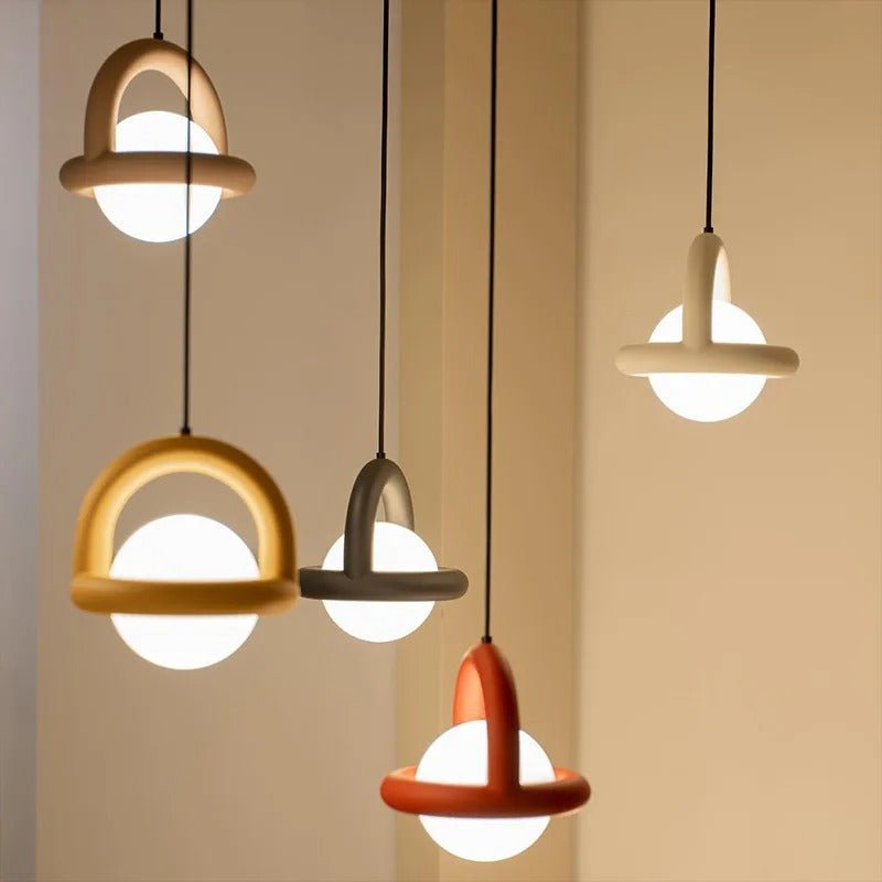 Acrylic Pendant Light With Colorful Globe Finish And LED - Nalani - UK Fashion Clothing and Decor