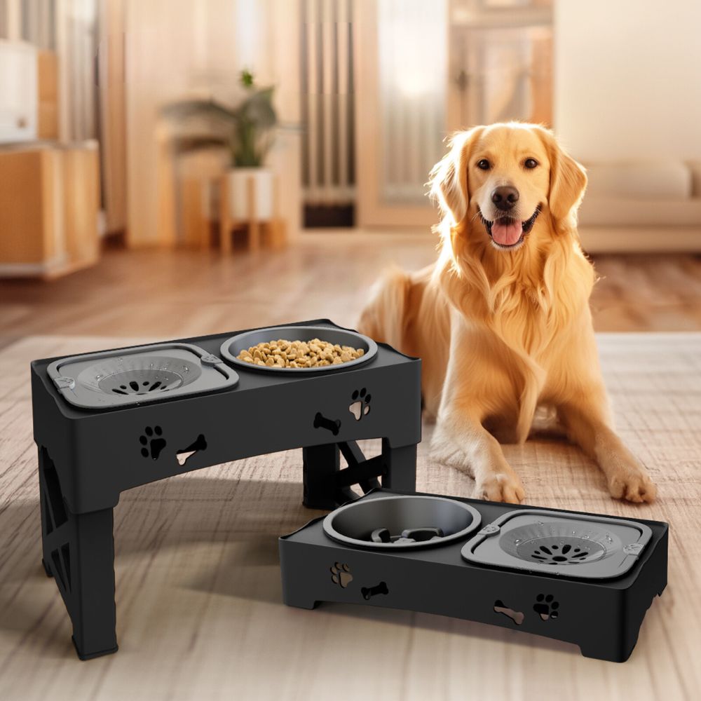 Adjustable Raised Dog Slow Feeder For Elevated Feeding - Nalani - UK Fashion Clothing and Decor