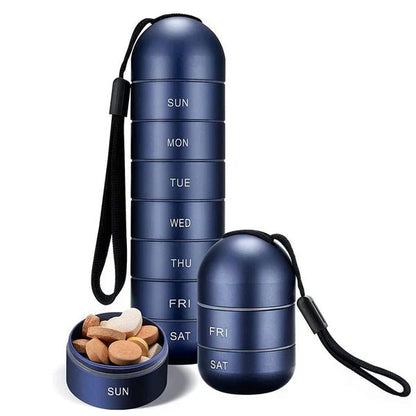 Aluminum 7 Day Portable Pill Organizer Travel Pill Box - Nalani - UK Fashion Clothing and Decor