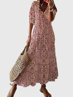 Amalia | Boho Vintage Summer Dress Lightweight For Warm Weather - Nalani - Fashion Clothing and Decor