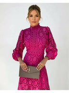 Amélie - French Lace Dress For Elegant Occasions Midi Length - Nalani - Fashion Clothing and Decor