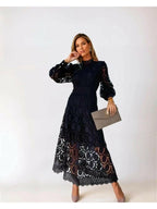 Amélie - French Lace Dress For Elegant Occasions Midi Length - Nalani - Fashion Clothing and Decor