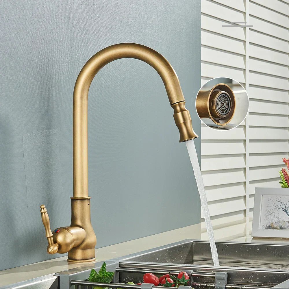 Antique Bronze Pull Out Kitchen Faucet With Touch Sensor - Nalani - UK Fashion Clothing and Decor
