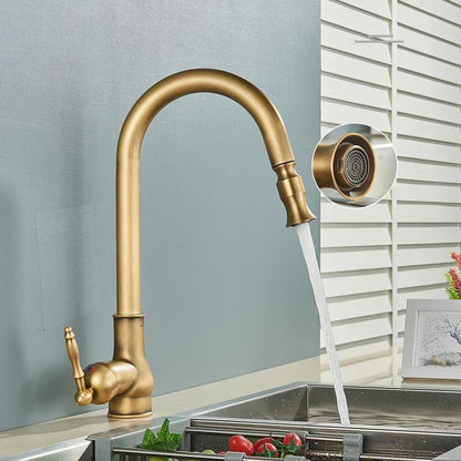 Antique Bronze Pull Out Kitchen Faucet With Touch Sensor - Nalani - UK Fashion Clothing and Decor