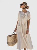 Antonina | Elegant Dress Flowy Summer Dress For Beach, Brunch, Travel - Nalani - Fashion Clothing and Decor