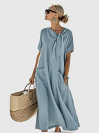 Antonina | Elegant Dress Flowy Summer Dress For Beach, Brunch, Travel - Nalani - Fashion Clothing and Decor