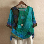 Anya | Retro - Inspired Blouse With Floral Print And Relaxed Fit - Nalani - Fashion Clothing and Decor