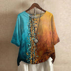 Anya | Retro - Inspired Blouse With Floral Print And Relaxed Fit - Nalani - Fashion Clothing and Decor