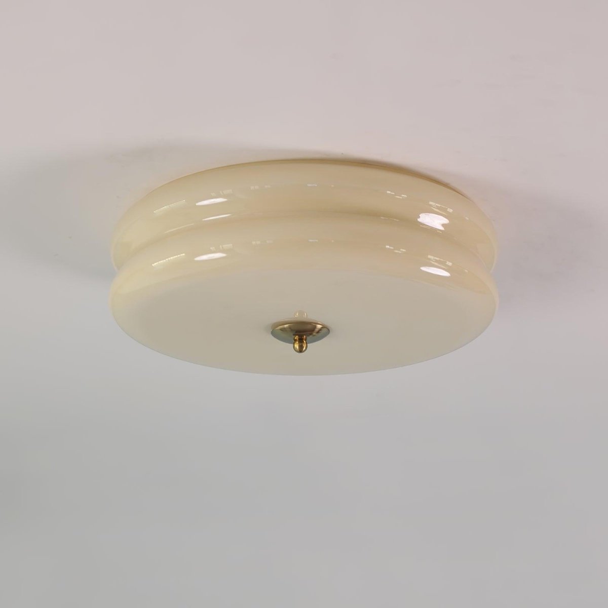 Art Deco Vintage Ceiling Light With White Glass Shade - Nalani - UK Fashion Clothing and Decor