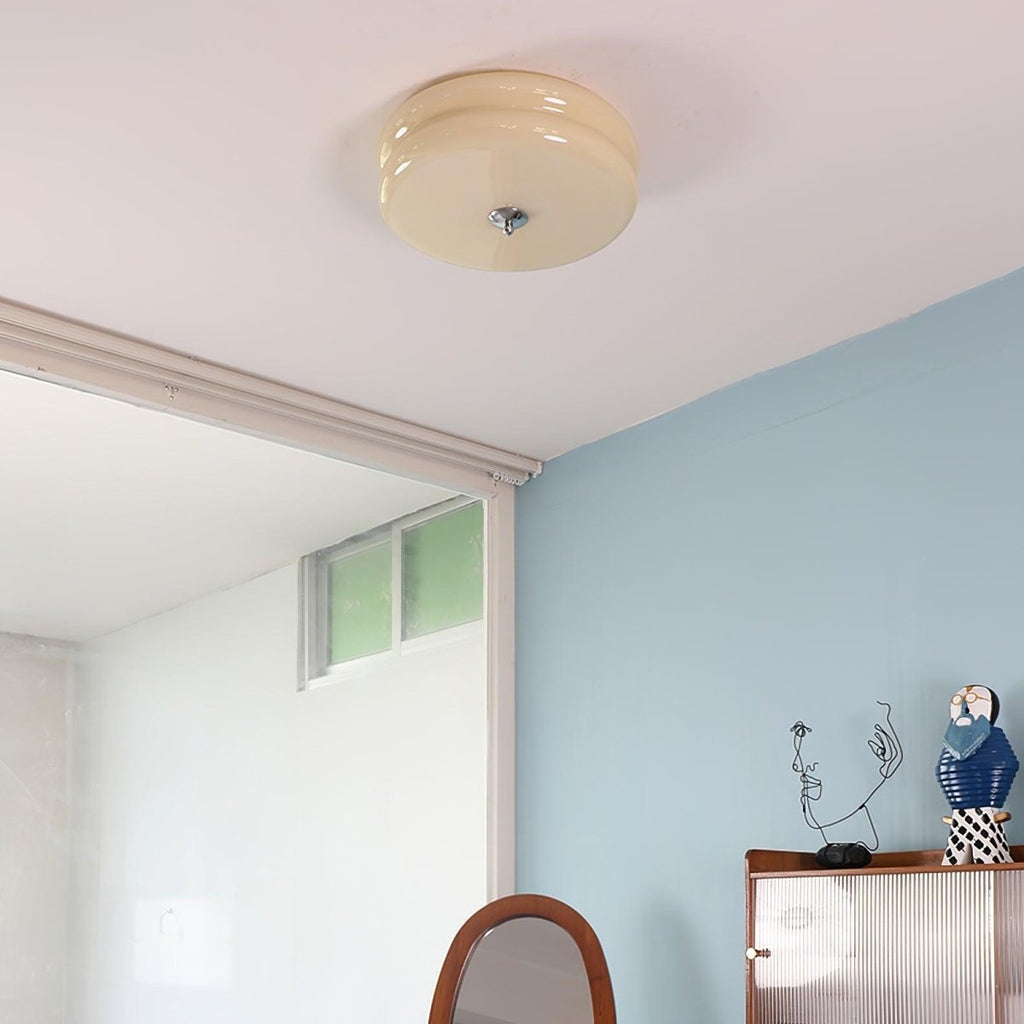 Art Deco Vintage Ceiling Light With White Glass Shade - Nalani - UK Fashion Clothing and Decor