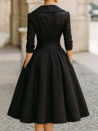 Aurora | Vintage Midi Dress - Lumina In Lustrous Silk Finish - Nalani - Fashion Clothing and Decor