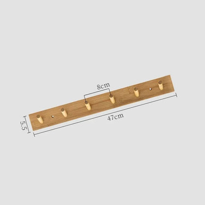 Bamboo Wall Coat Rack with Hooks for Jackets and Keys - Nalani - UK Fashion Clothing and Decor
