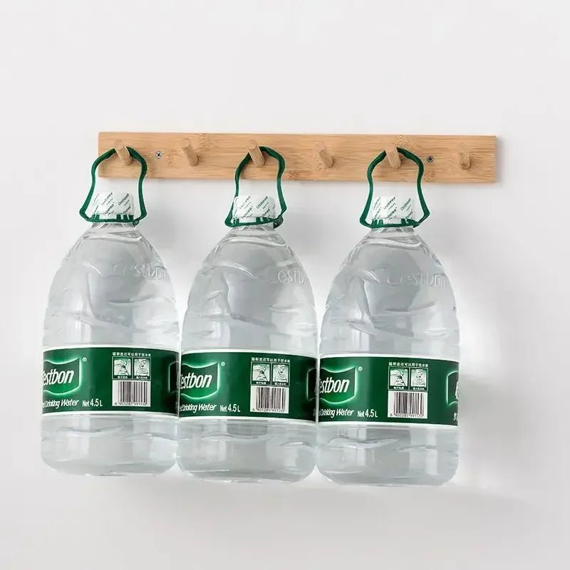 Bamboo Wall Coat Rack with Hooks for Jackets and Keys - Nalani - UK Fashion Clothing and Decor