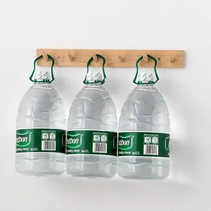 Bamboo Wall Coat Rack with Hooks for Jackets and Keys - Nalani - UK Fashion Clothing and Decor