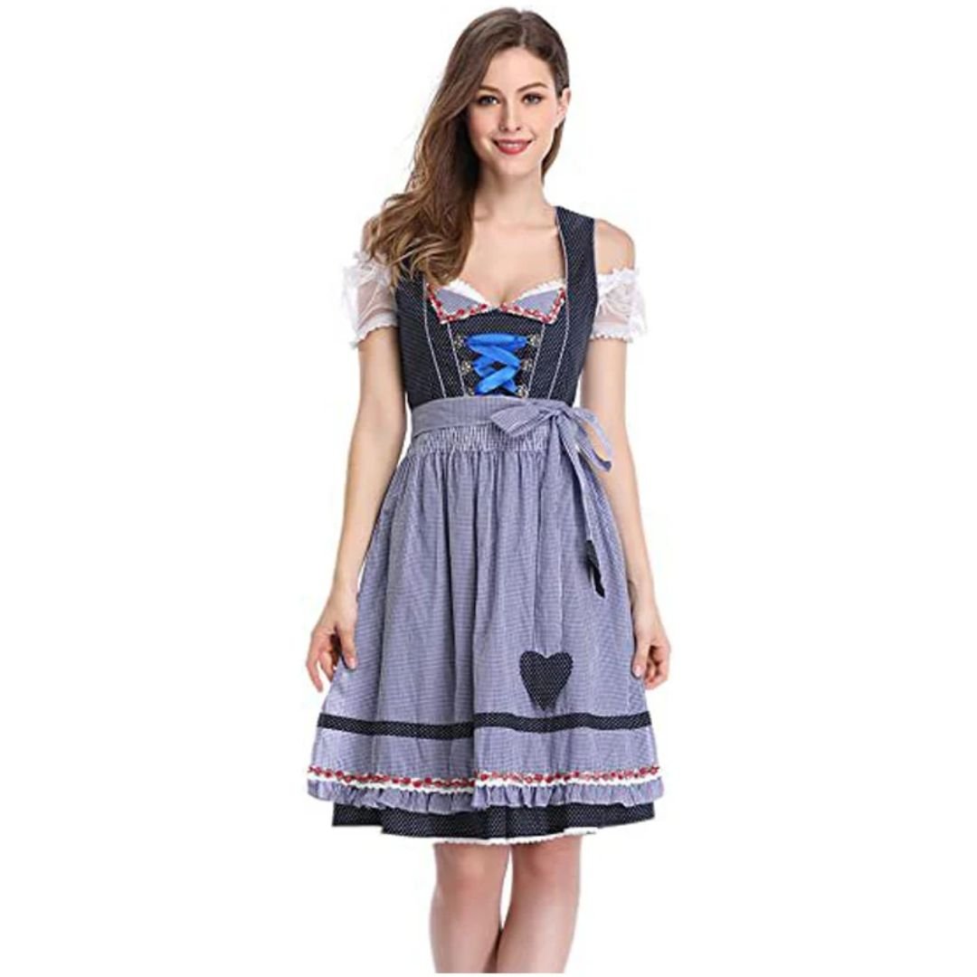 Bavarian Dirndl Dress - Traditional Oktoberfest Waitress Costume - Nalani - Fashion Clothing and Decor