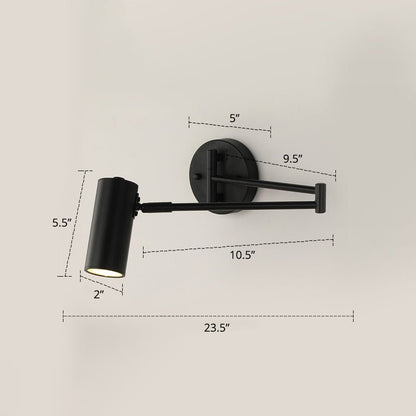 Bedside Wall Mounted Reading Lamp Metal With Extendable Arm - Nalani - UK Fashion Clothing and Decor