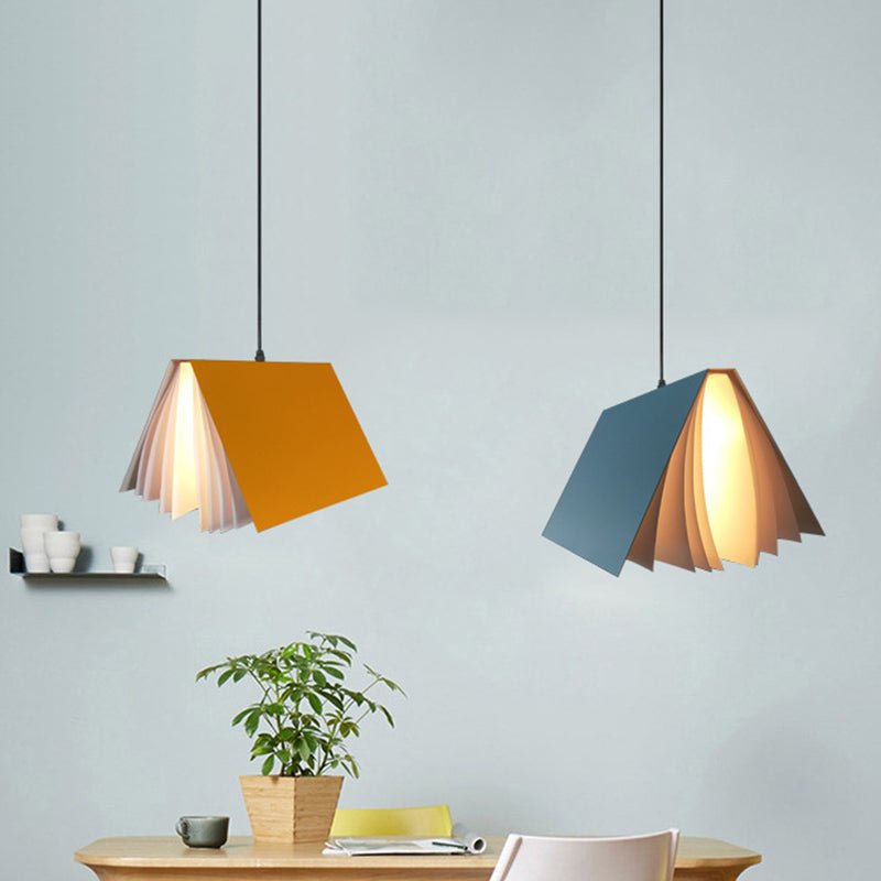 Book Shaped Macaron Pendant Lamp Cafe Light Metal Indoor - Nalani - UK Fashion Clothing and Decor