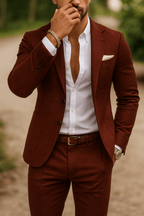 Breathable Linen Slim Fit Mens Suit For Warm Weather Office - Nalani - Fashion Clothing and Decor